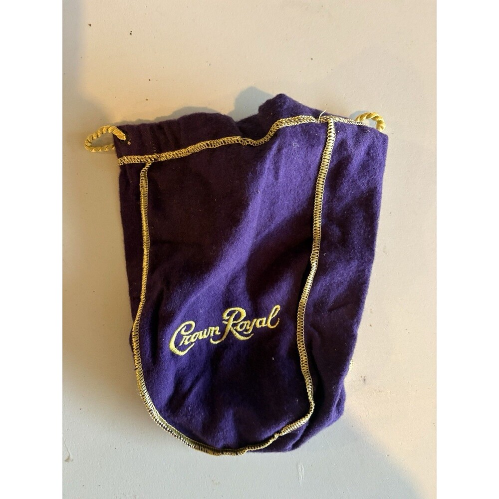 Crown Royal Purple Drawstring Bag – Gold Trim – Storage Pouch – Preowned
